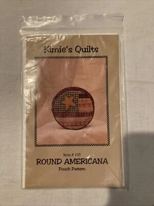 Kimie’s Quilt #105 ROUND AMERICANA Pouch Craft Pattern - Picture 1 of 1