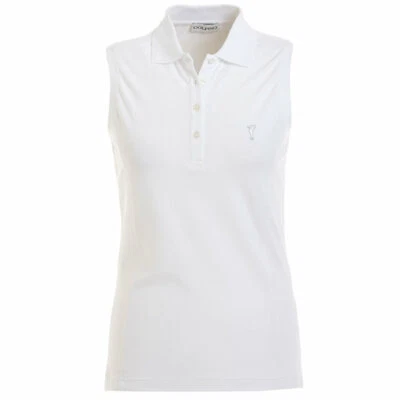 NWT Golfino Ladies Marissa Polo Sun Protection 4339223 100 White Sz 6 10 12 NEW - Image 1 of 4