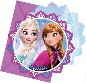 Invitaciones y sobres de fiesta de Disney Frozen de Anna y Elsa elige la cantidad - Imagen 1 de 2