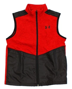 Under Armour Golf Little Boy's YSM Size 8 Red Full Zip UA Storm Golf Vest - Picture 1 of 2