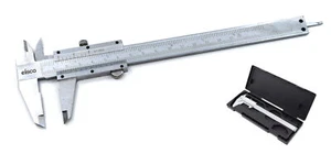 Eisco Labs 6" Vernier Caliper, Dual Scale Engraved Graduations, Carbon Steel - Picture 1 of 4