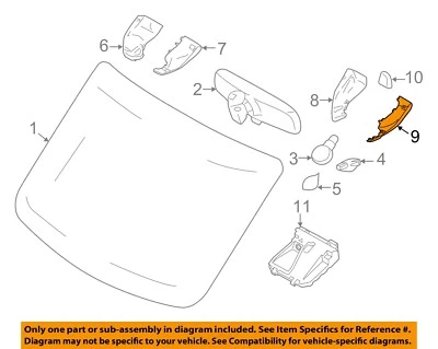 Cubierta de espejo de vidrio para parabrisas Ford OEM 15-19 Transit-150 CK4Z6103515AA Foto 1 de 2