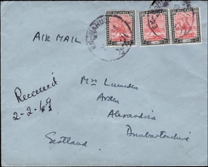 SAVOYSTAMPS - SUDAN COVERS - 1949 - Airmail cover to Scotland-Received 1969 - Picture 1 of 1