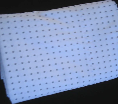 Sábana plana Ralph Lauren blanca gris lunares 100 % algodón Queen Foto 1 de 4