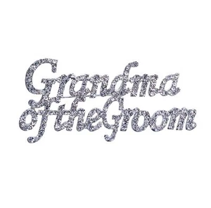 Rhinestone Pin - Grandma of the Groom - Silver - Picture 1 of 1