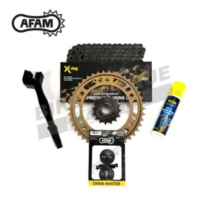 AFAM XRing Chain and Alloy Rear Sprocket Kit for Gas Gas 250 Pampera Trail 99-01 - Picture 1 of 2