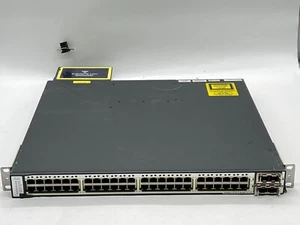 Cisco WS-C3750E-48PD-F 48-Port Gigabit PoE+ Switch Tested - Picture 1 of 9