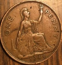1944 UK GB GREAT BRITAIN ONE PENNY COIN