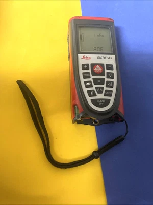 FUNCIONANDO Leica DISTO A5 EE. UU. Medidor de distancia láser portátil/FALTA CUBIERTA DE BATERÍA. Foto 1 de 4