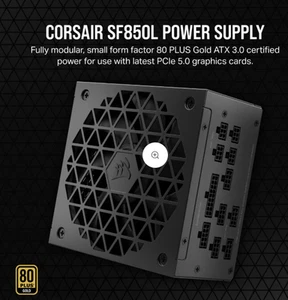 Alimentation Corsair SF850L 850W SFX-L Gaming PCI-E 5.0 ATX 3.0 PSU CP-9020245 - Photo 1/9