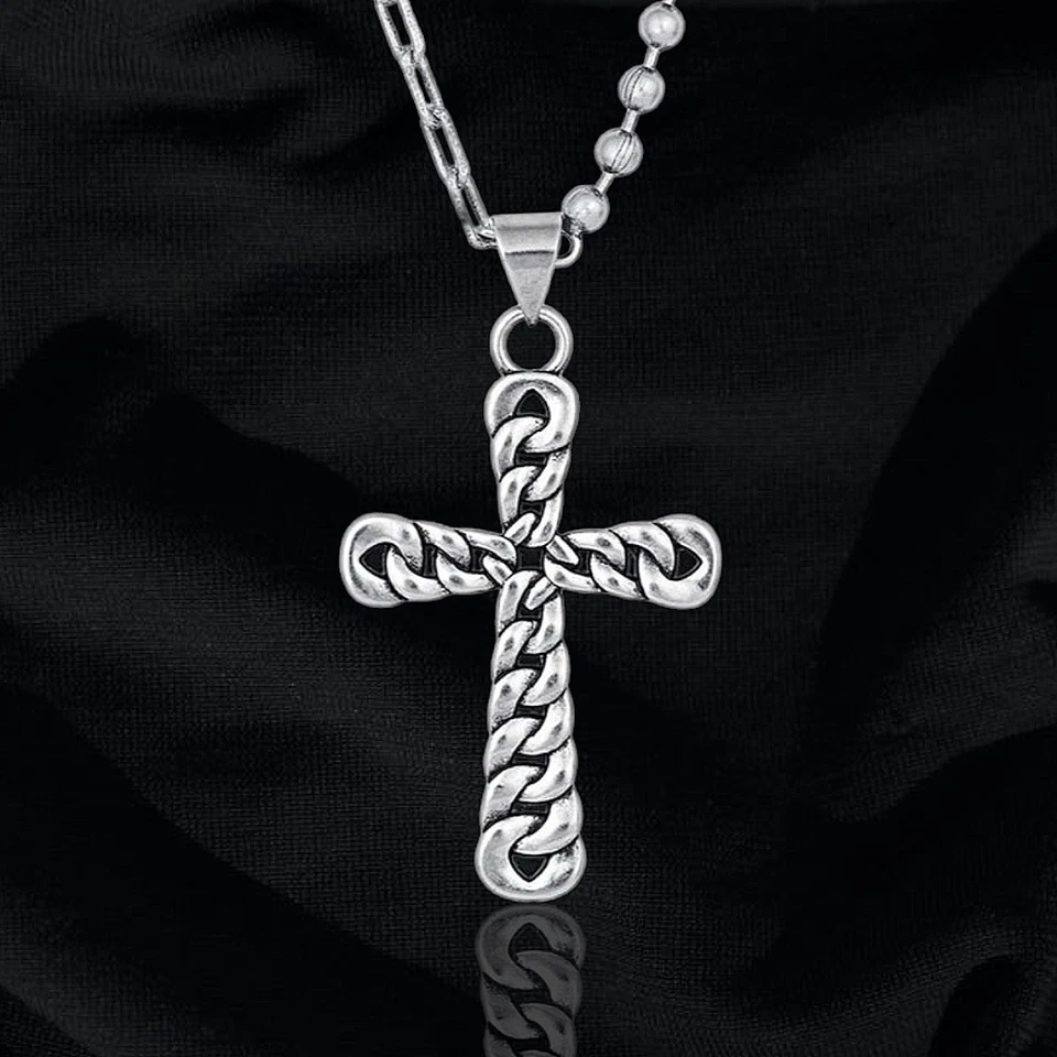 Montana Silversmiths Linked Cross Necklace for Men Or Women New! - Retail $55 - Image 1 of 4