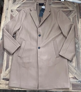 Truth Men’s Coat Wool New With Tags Camel Color Button Down XL - Picture 1 of 10