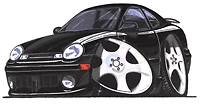 Dodge Neon Black Cartoon T-shirt acr plymouth expresso sxt se es r/t Sizes S-3XL - Image 1 of 2
