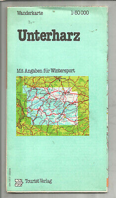 Wanderkarte Unterharz 1: 50 000 VEB Tourist Verlag 1986   • 3€