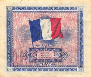 France  10  Francs  Series of 1944  WW II Issue  Circulated Banknote Qash 2 - Picture 1 of 2