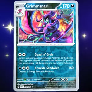 Grimmsnarl - Raro Holograma Inverso - Pokemon Juego de Cartas Coleccionables Corona Estelar #096/142 - Imagen 1 de 4