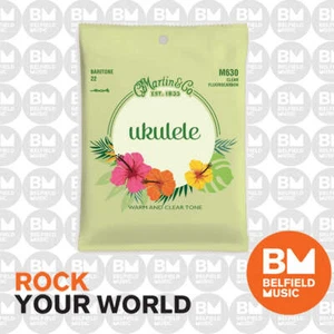 Martin M630 Fluorocarbon Ukulele Strings 4-String Uke Baritone - Belfield Music - Picture 1 of 3