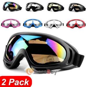 2x Occhiali Moto Corsa Motocross MX MTB ATV UTV Dirt Bike Occhiali Fuoristrada - Foto 1 di 106
