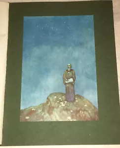 Edmund Dulac Original Mounted Color Print Prospero Shakespeare's Tempest 1908 - Picture 1 of 2