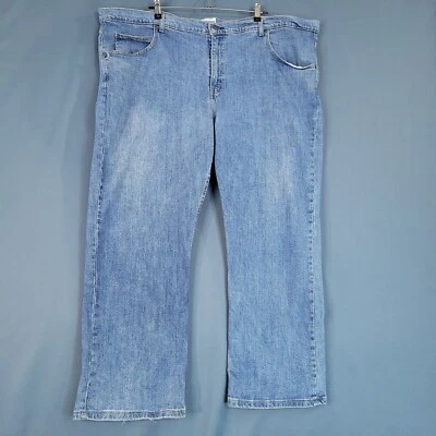 Pantalones de mezclilla Saddlebred grandes y altos para hombre calce relajado tiro alto azul talla 43 x 30 Foto 1 de 4