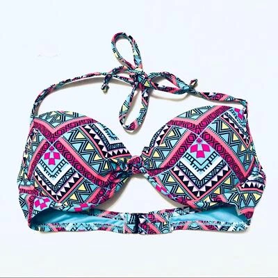 Xhilaration Bikini Traje de Baño Top Halter Años 90’s Neón Playa Mujer’s S Pequeño Foto 1 de 4