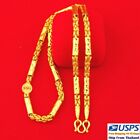 R8 Thai Gold 24k Solid Necklace Yellow Chain Pendant 24" Weight 5 Baht Dragon