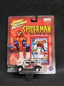 Johnny Lightning 2003 Hummer H2 SUV Marvel Spiderman White Lightning Chase - Picture 1 of 4