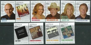 MINT 2013 AUSTRALIAN LEGENDS MUSIC STAMP SET - KYLIE MINOGUE, JOHN FARNHAM - Foto 1 di 1