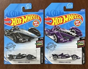 Hot Wheels FORMULA E GEN 2 CAR - Black Purple 2020 - Lot Of 2 Different - Picture 1 of 6