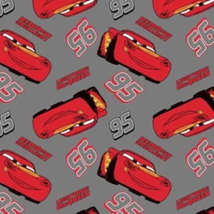 Cars -Lightning McQueen Cotton Fabric - Picture 1 of 2