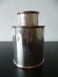A Rare Georgian Silver Plated Tea Canister.  Georgian Silver Plated Tea Caddy. - Picture 1 of 9