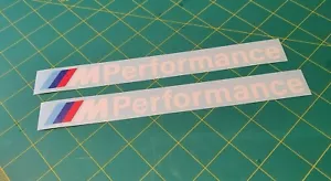 BMW M Performance Vinyl Aufkleber Aufkleber Seitenrock Stoßstange Fenster 200mm - x2 - Bild 1 von 3