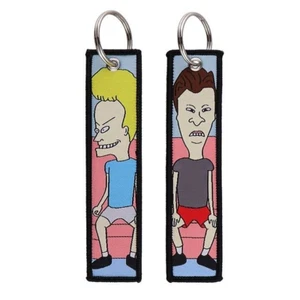 Beavis & Butthead Cartoon Vintage Retro ID Holder Key Chain ID Badge 90s NEW - Picture 1 of 2