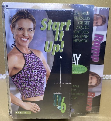 Debbie Siebers VHS Slim in 6 Weeks Series Workout Set Exercise Video Workbook - Image 1 of 4