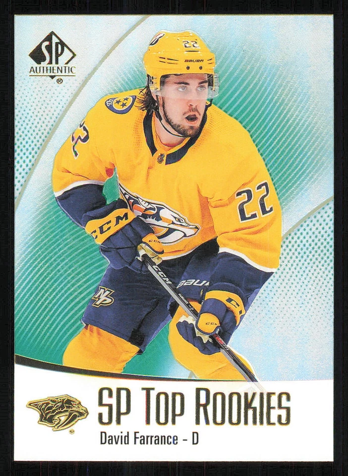 2021-22 SP Authentic Top Rookies Green #TR47 David Farrance - Image 1 of 2