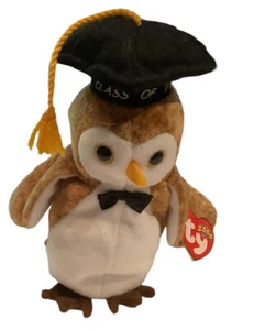 TY BEANIE BABY WISEST 2000 Graduation Owl. Mint - Picture 1 of 9