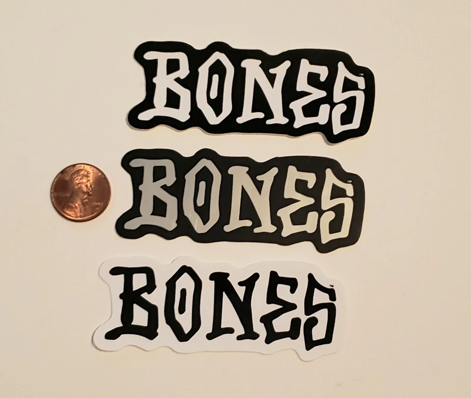 3" Bones Wheels Skateboard Stickers Powell Peralta set of 3
