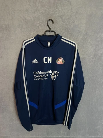 Sunderland Training Jacket With Zipped Blue Adidas Mens Size L Cover