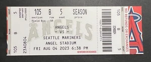 Boleto de los Seattle Mariners vs Los Angeles Angels 2023 4/08/23 ¡Jrod HR! ¡¡Como nuevo!!! - Imagen 1 de 1