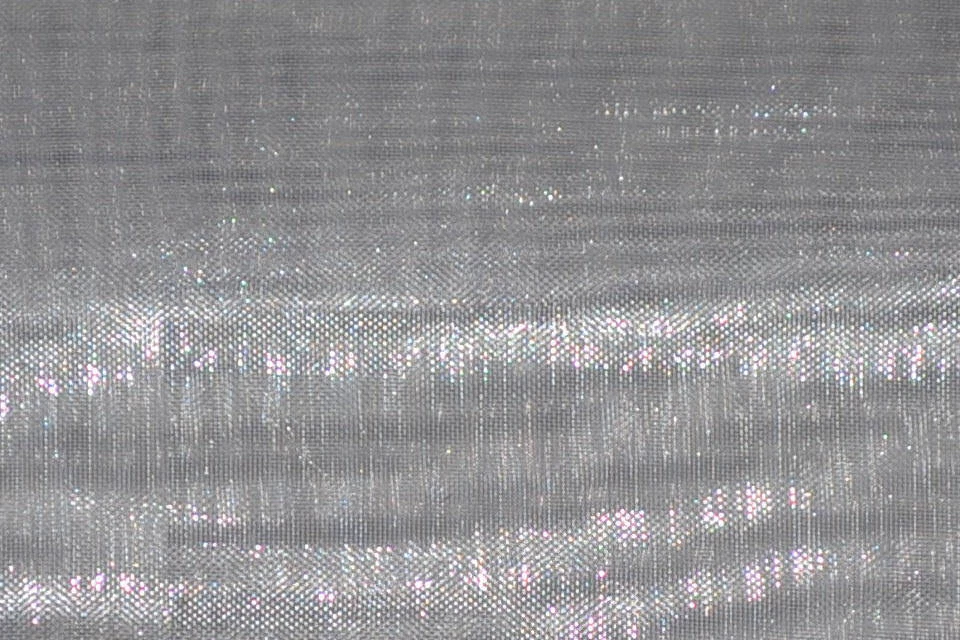 Silver mirror Organza sheer fabric polyester 58" wide Drape curtain  - Image 1 of 1