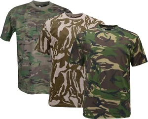  Herren T-Shirt Tarnung 100 % Baumwolle kurzärmelig Armee Militär Kampf S - 3XL - Bild 1 von 4