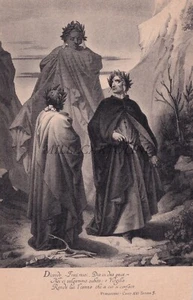 DIVINA COMMEDIA - Dante, Purgatorio Canto XXI Terzina 5, Cartolina Bottoni - Picture 1 of 2
