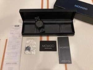 Reloj Pulsera Movado Hombre Negro Redondo Negro Cuarzo Suizo Sin Confirmar 500289 - Imagen 1 de 3