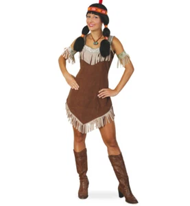 Indianerin Kostüm mit Armstulpen Fasching Karneval Party Cosplay 36 -44 - Picture 1 of 1