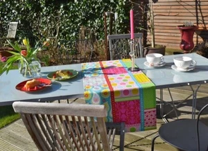 Provence Cotton Table Runner 50X150 Cm Colorful With Flower Patterns From France - Picture 1 of 6