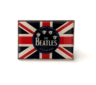 Broche prendedor insignia "Liverpool" estilo metal y esmalte de The Beatles Band Union Jack" Foto 1 de 2