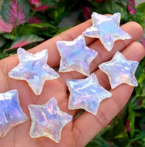 5 PCS OPALITE CARVED STARS METAPHYSICAL CARVING CRYSTALS FOR WIRE WRAPPING - Imagen 1 de 6
