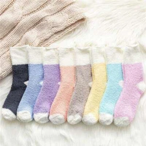 Girls Socks Warm Keeping Cashmere Socks Floor Women Socks Thickened - Picture 1 of 20