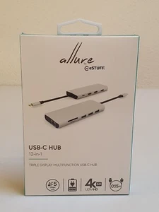 eSTUFF ES623009 Single USB-C Dock - Dockingstation 2xHDMI,1xVGA,USB-C,2x USB-A - Bild 1 von 6