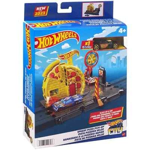 Hot Wheels City Speedy Pizza Pick-Up Track Set - Picture 1 of 3